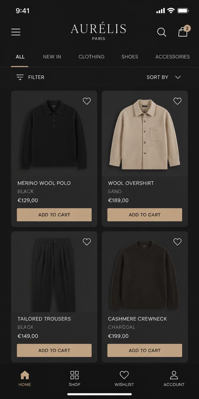 Concepto de tienda de ropa online